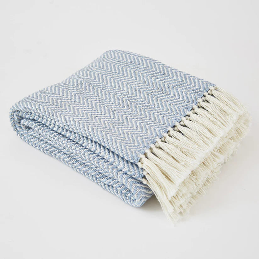 Weaver Green Lavender Herringbone Blanket