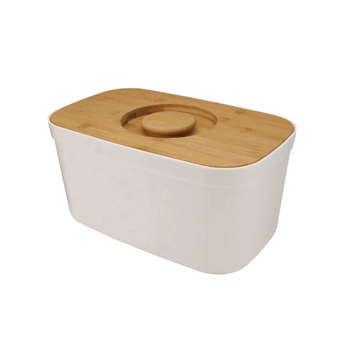 Joseph Joseph White Bread Bin with Bamboo Lid