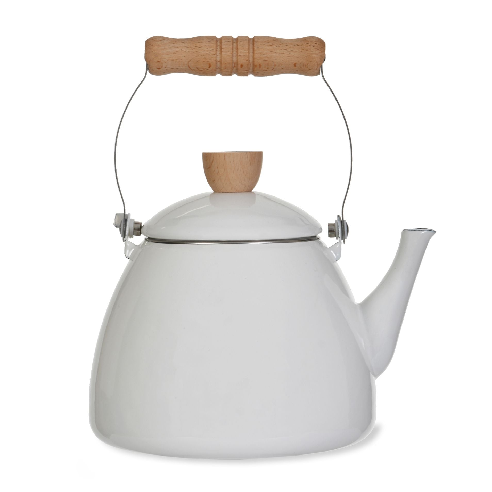 Garden Trading Warm White Enamel Stove Kettle