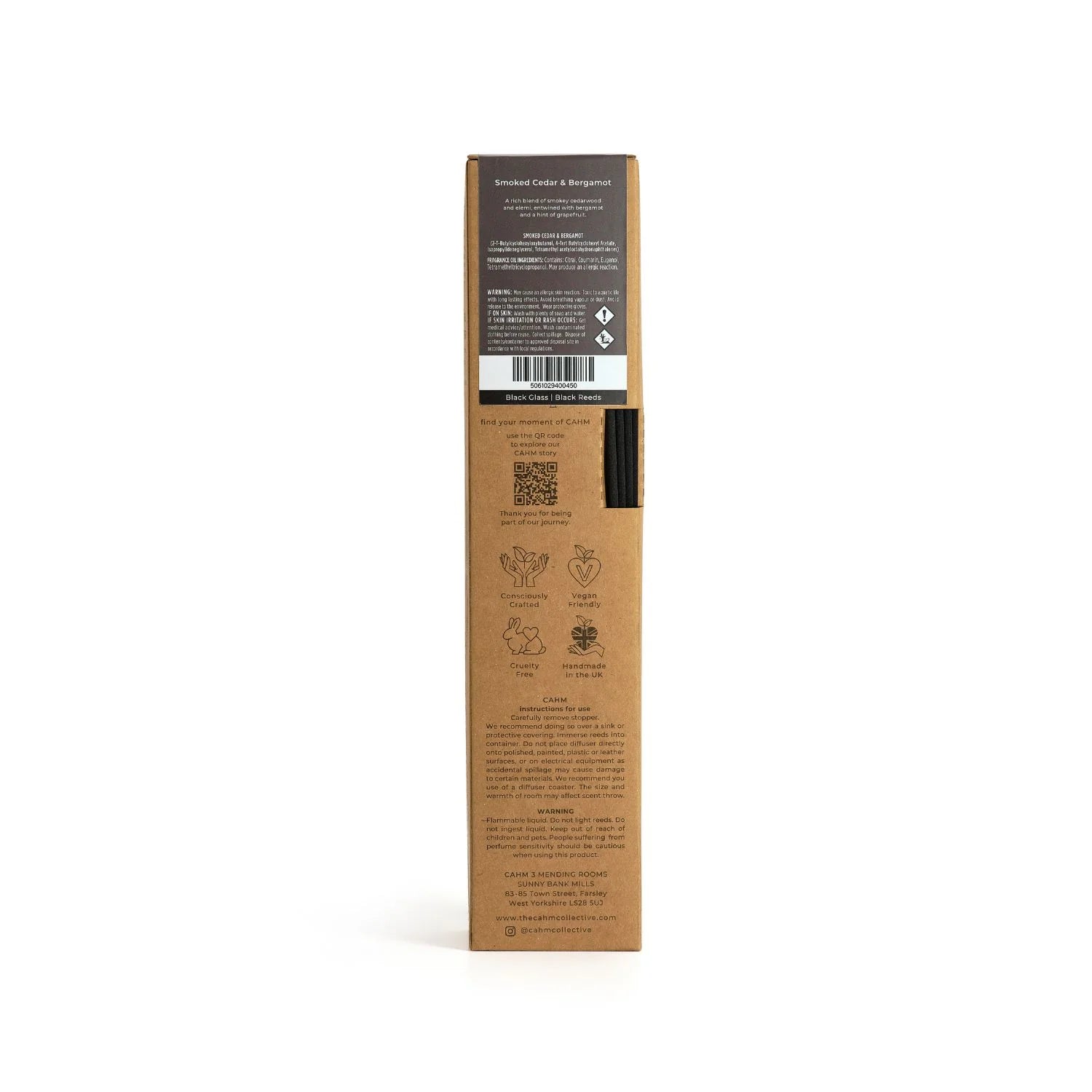 CAHM Smoked Cedar & Bergamot Reed Diffuser