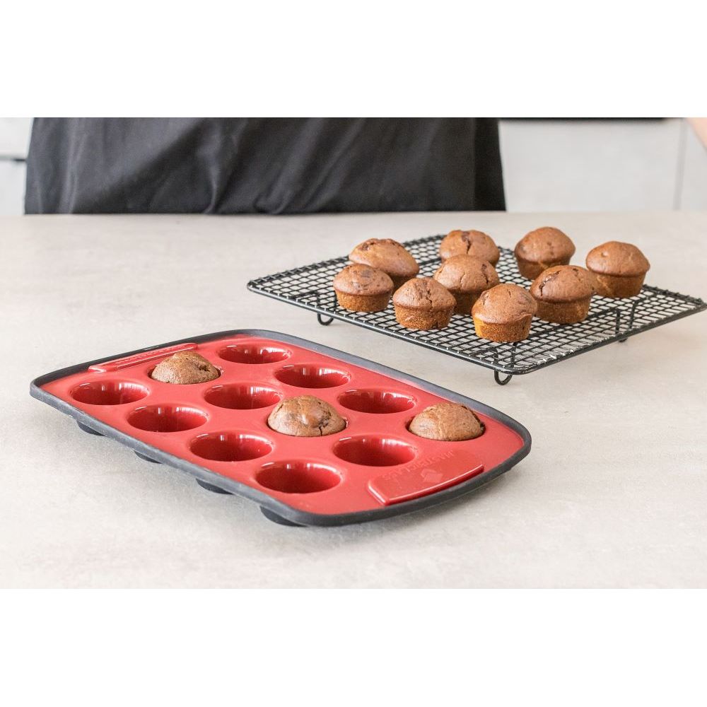 MasterClass Smart Ceramic Non-Stick Muffin Tray – 24x22cm 