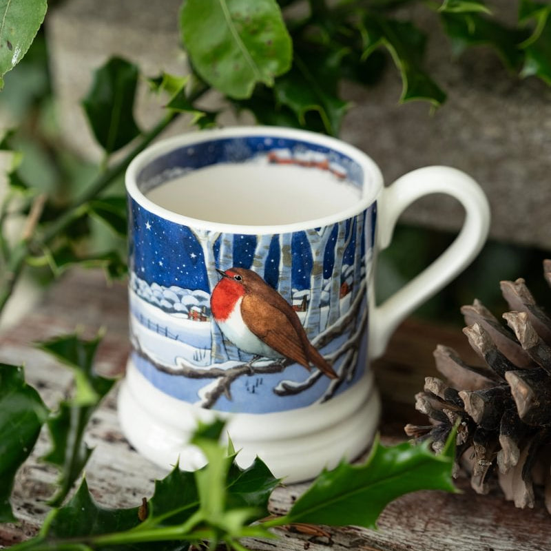 Emma Bridgewater Midnight Robin Half Mug