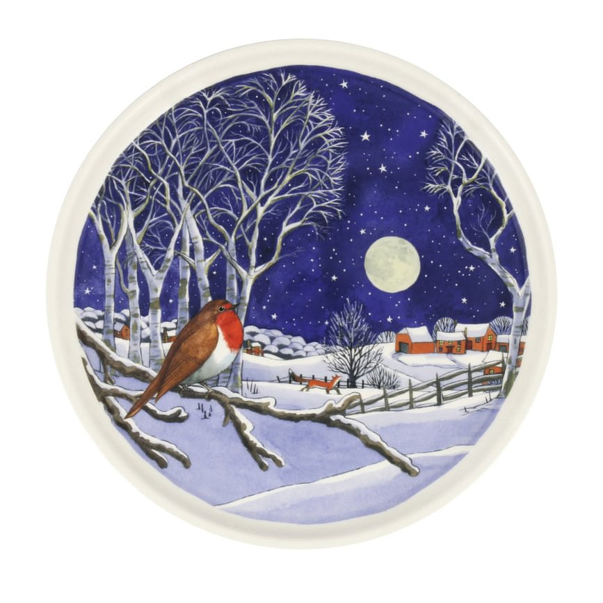 Emma Bridgewater Midnight Robin Flat Serving Plate
