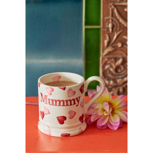 Emma Bridgewater Pink Hearts Mummy Half Pint Mug