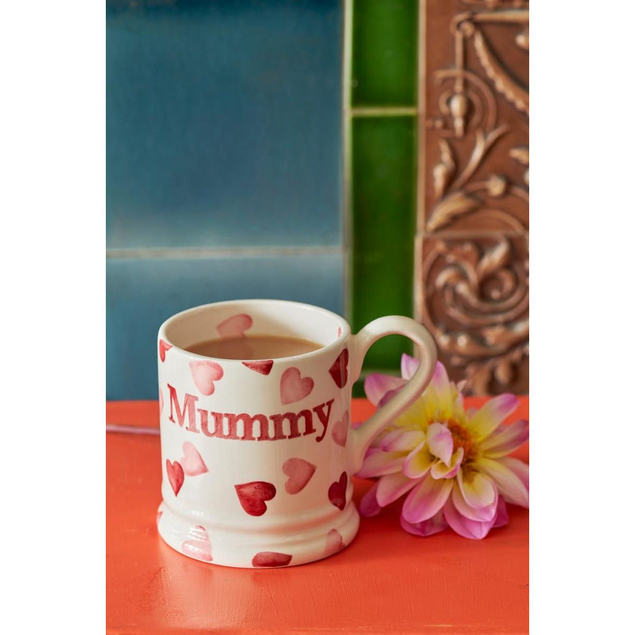 Emma Bridgewater Pink Hearts Mummy Half Pint Mug