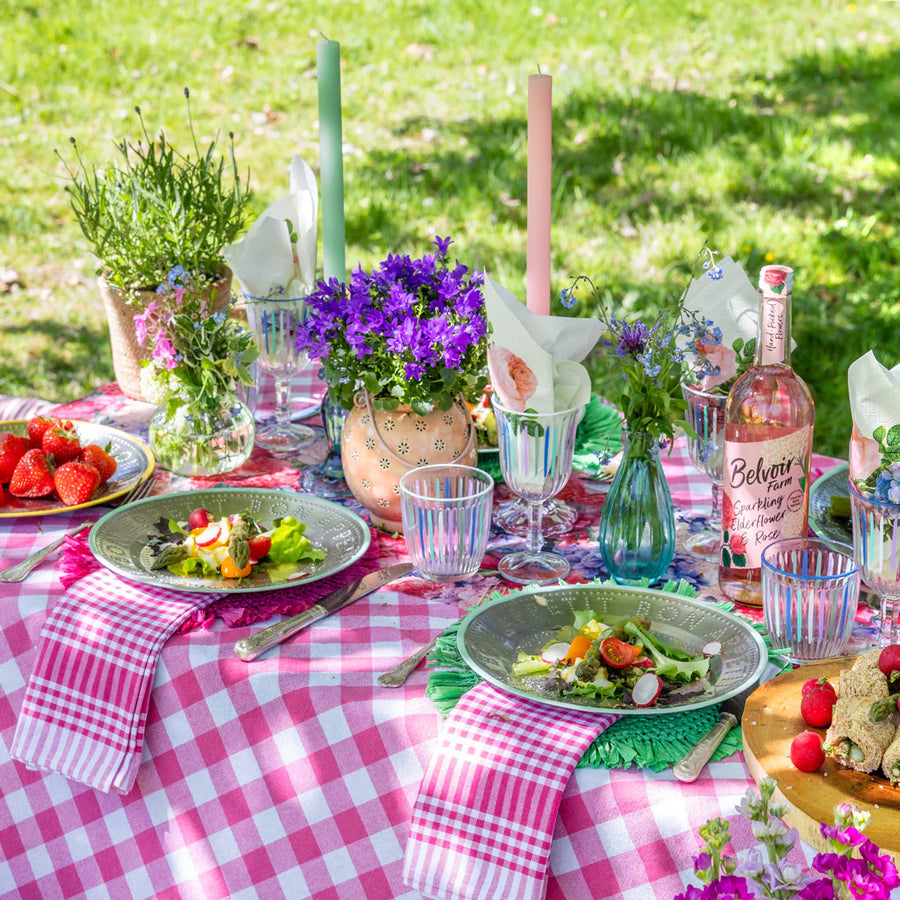 Talking Tables Raspberry Pink Gingham Table Cloth