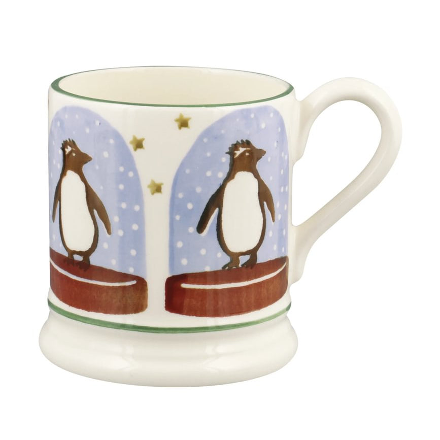 Emma Bridgewater Penguin Snow Globe Half Pint Mug