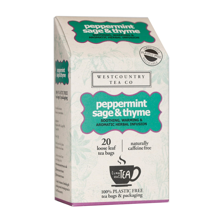 West Country Tea Co. Peppermint, Sage & Thyme Loose Leaf Tea Bags
