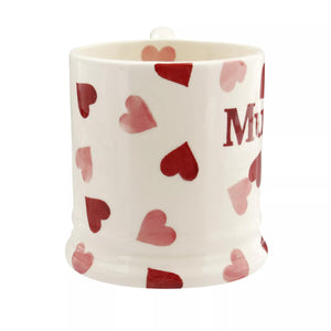 Emma Bridgewater Pink Hearts Mummy Half Pint Mug