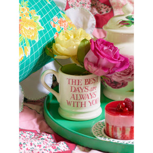 Emma Bridgewater Pink Toast My Brilliant Friend Half Pint Mug