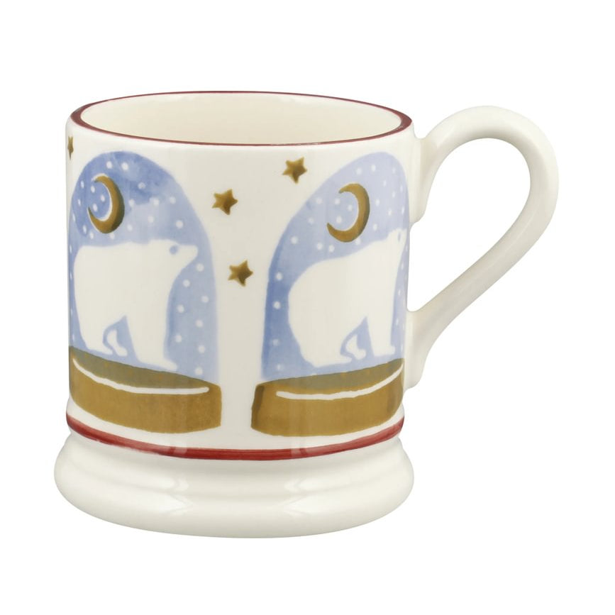 Emma Bridgewater Polar Bear Snow Globe Half Pint Mug