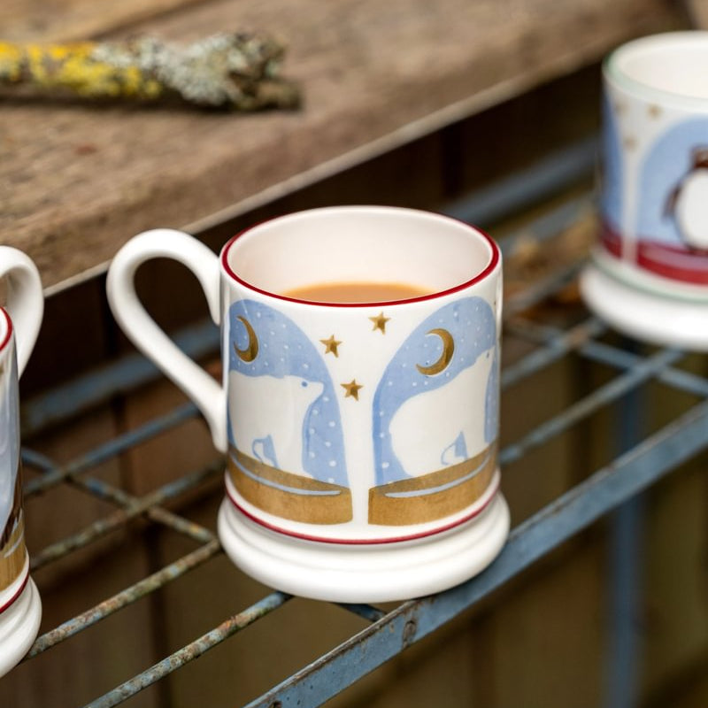 Emma Bridgewater Polar Bear Snow Globe Half Pint Mug