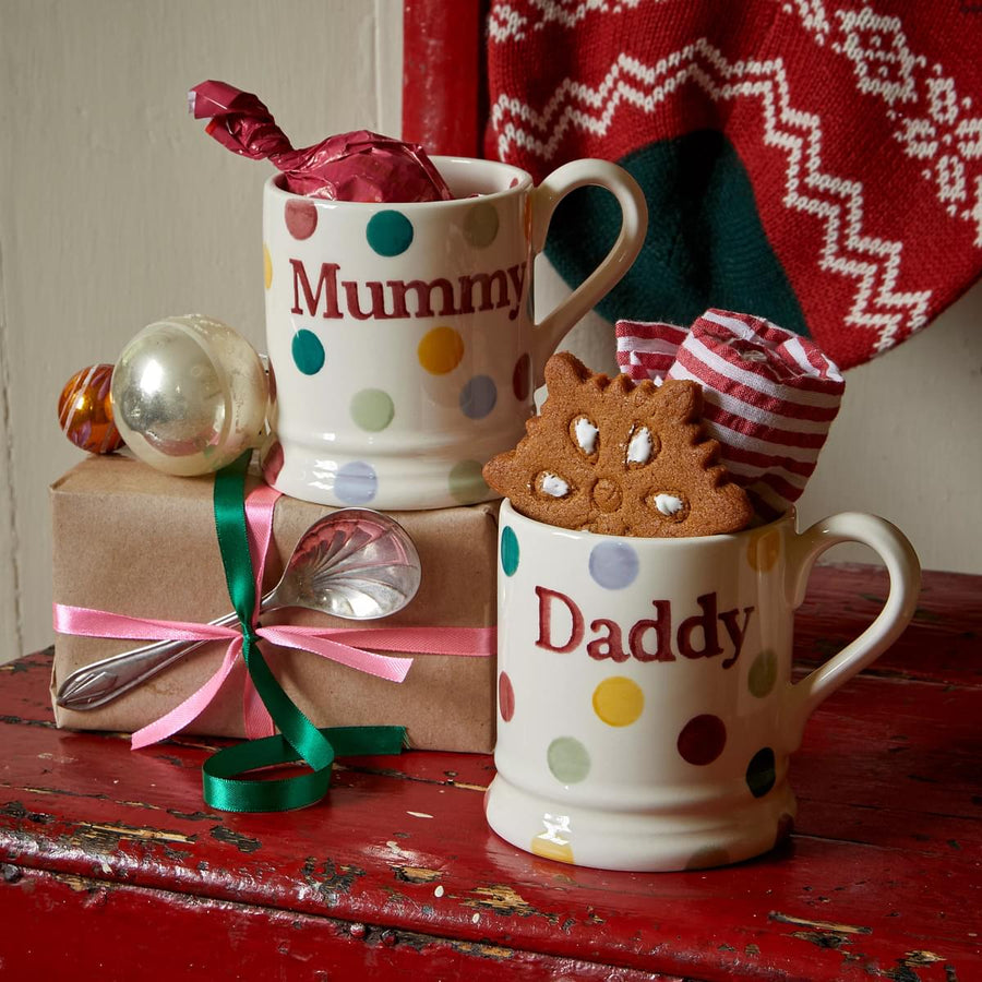 Emma Bridgewater Polka Dot Daddy Half Pint Mug