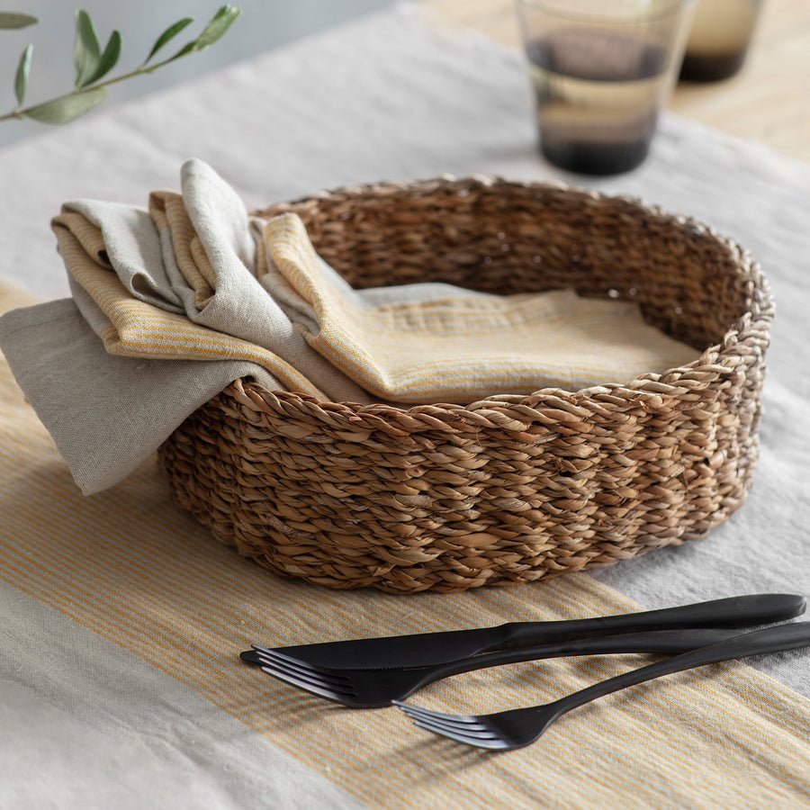 Garden Trading Brading Natural Round Basket