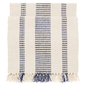 Walton & Co Recycled Slate Blue Stripe Table Runner