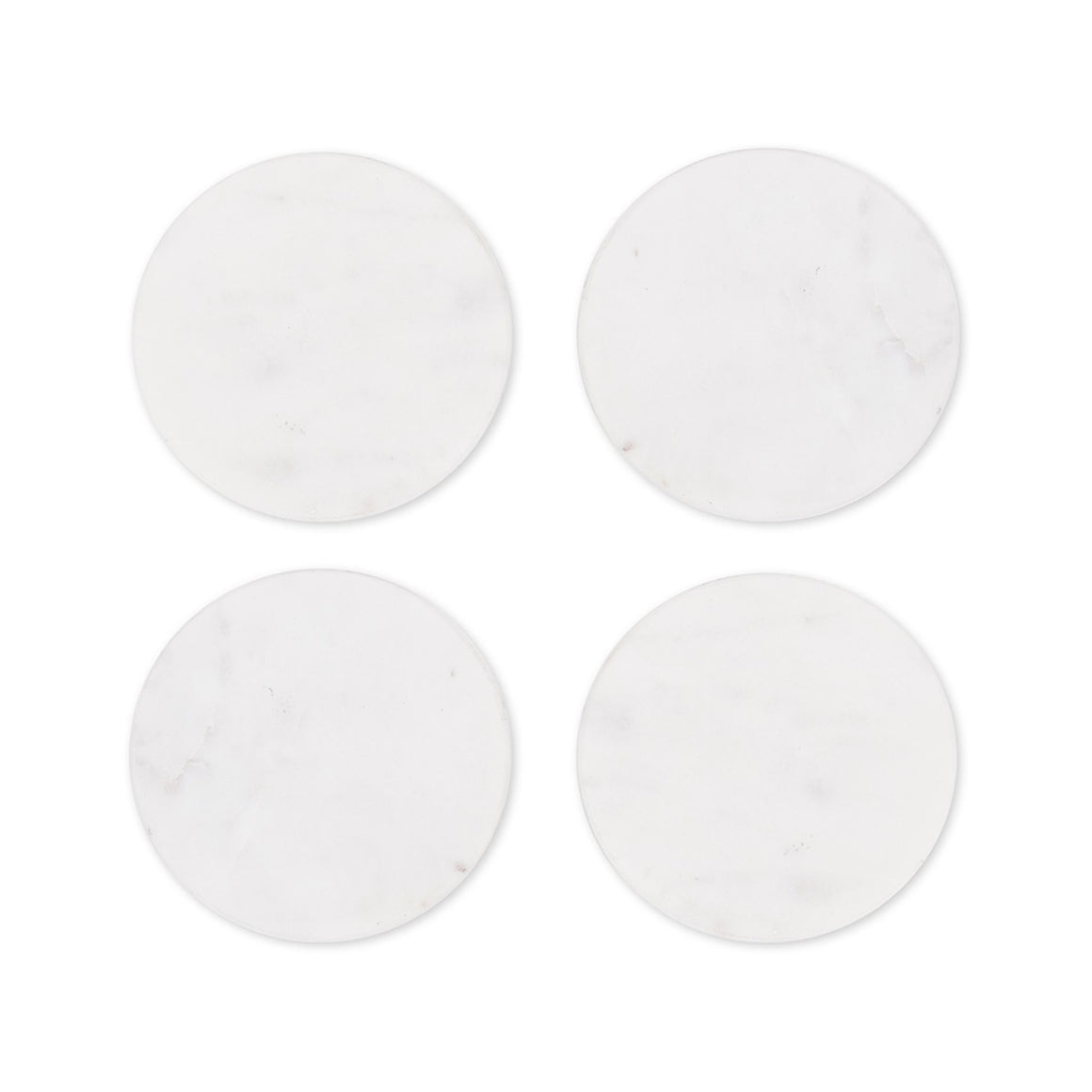 Garden Trading Round White Marble Set of 4 Coasters