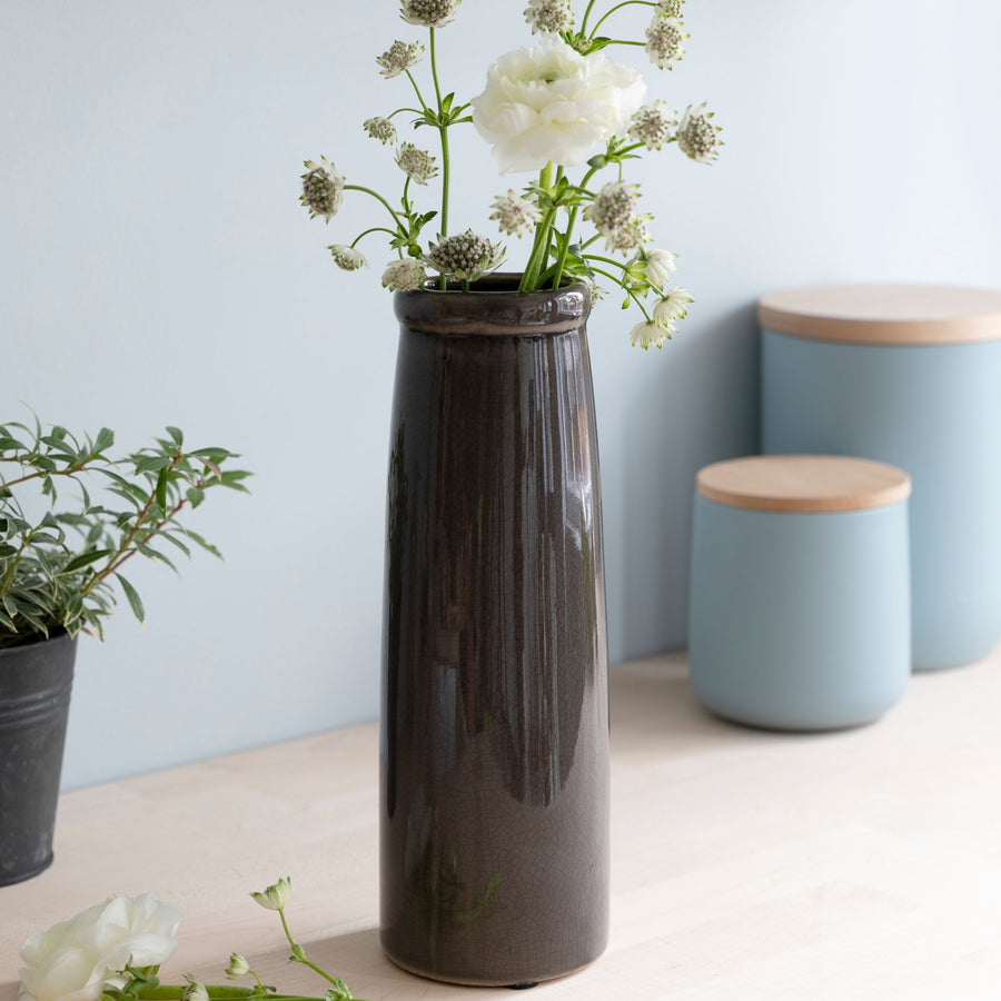 Garden Trading Ravello Charcoal Bottle Vase