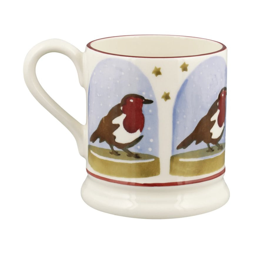 Emma Bridgewater Robin Snow Globe Half Pint Mug