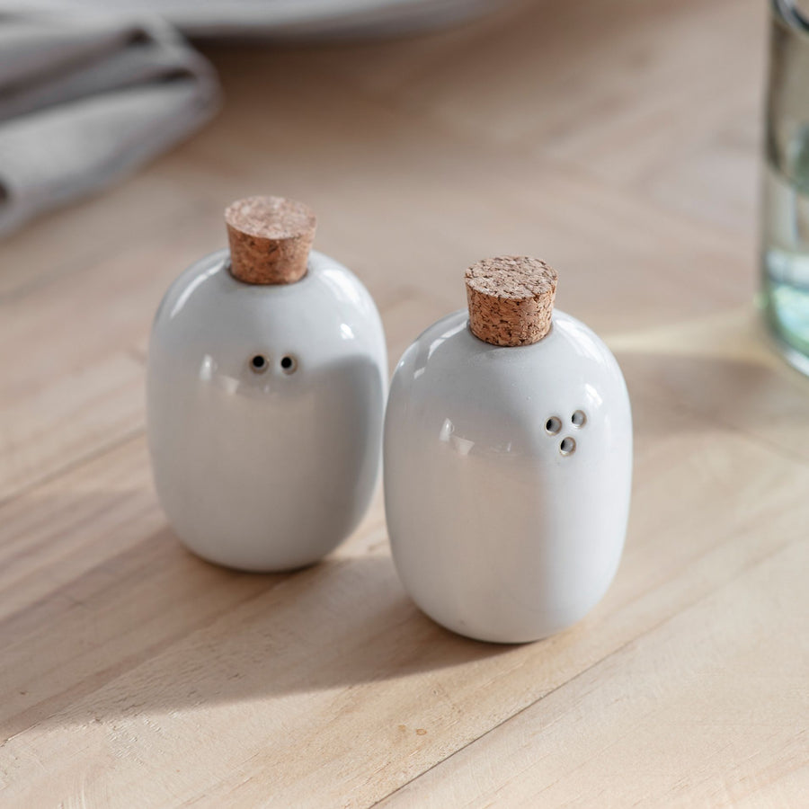 Garden Trading Ithaca White Salt & Pepper Shakers