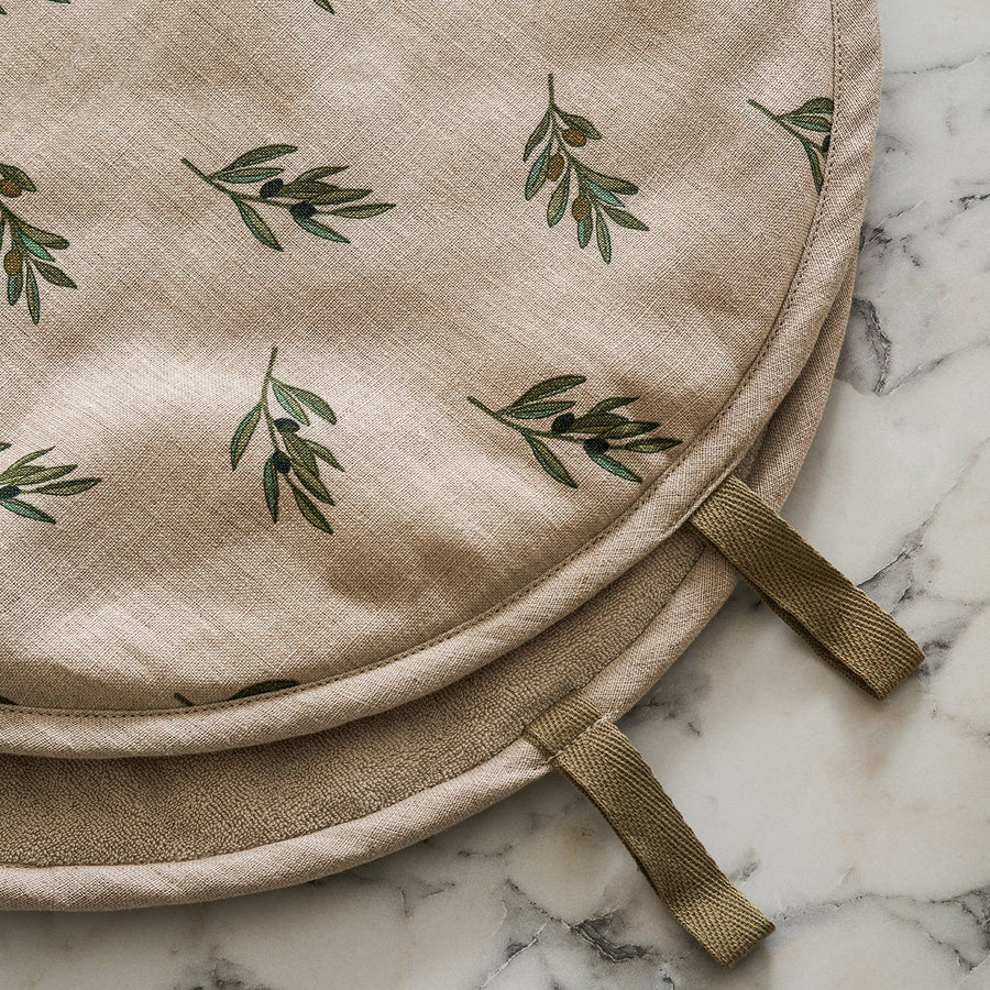 Sophie Allport Olive Linen Hob Cover