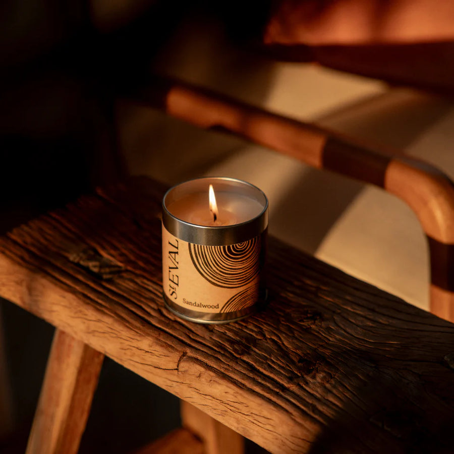 St. Eval Sandalwood Tin Candle