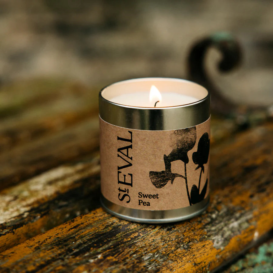St. Eval Sweet Pea Tin Candle