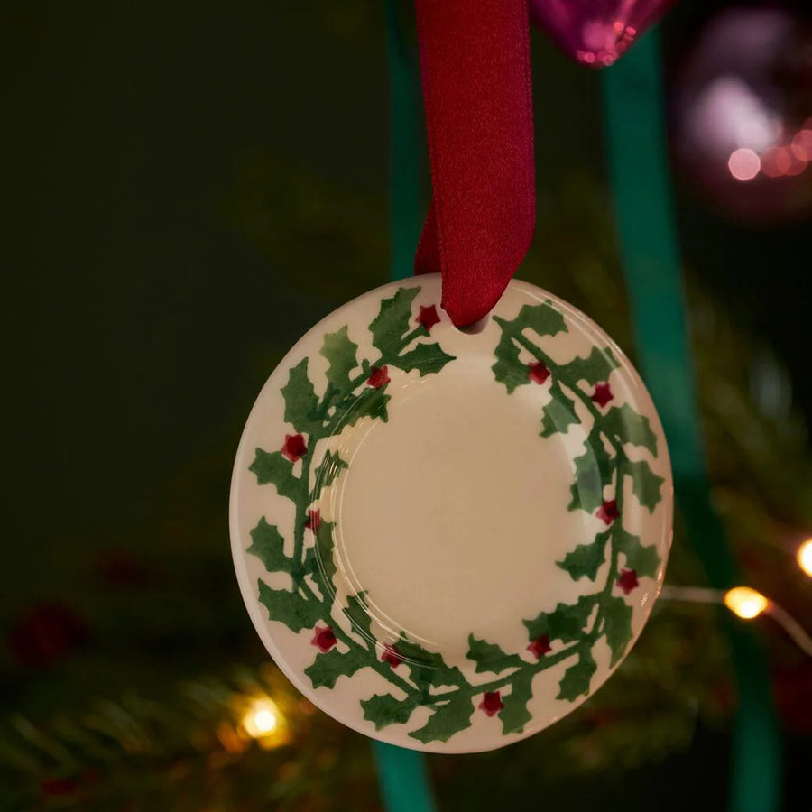 Emma Bridgewater Tiny Holly Mini Plate Decoration in Box