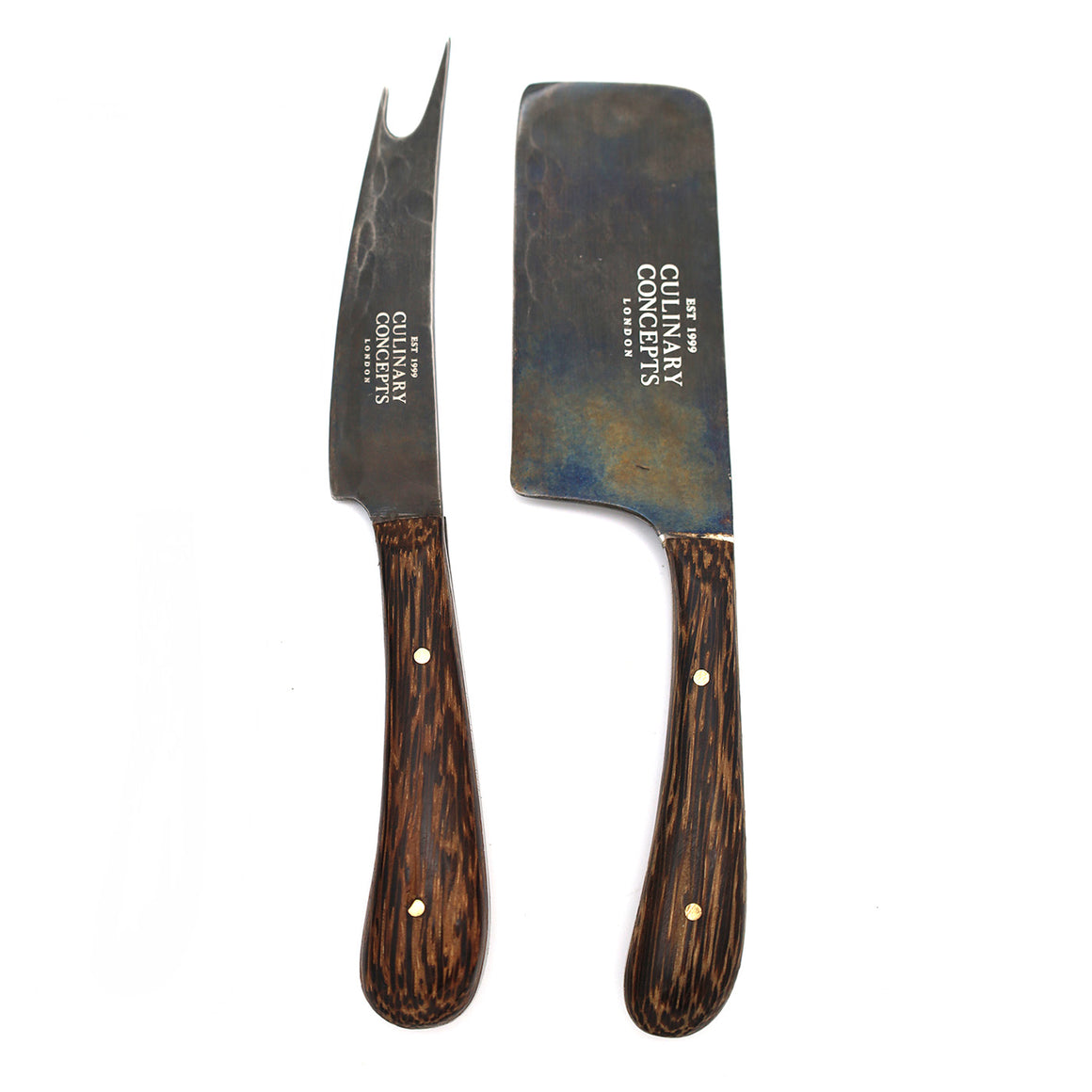 Culinary Concepts Dark Wood Set of Two Cheese Knives