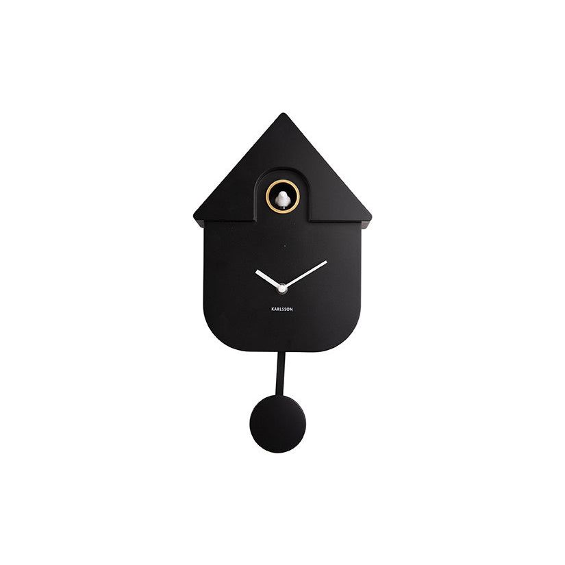 Karlsson Modern Cuckoo Black Wall Clock