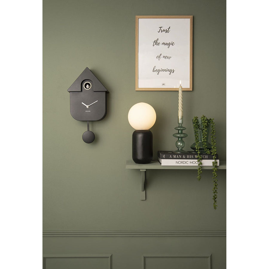 Karlsson Modern Cuckoo Black Wall Clock