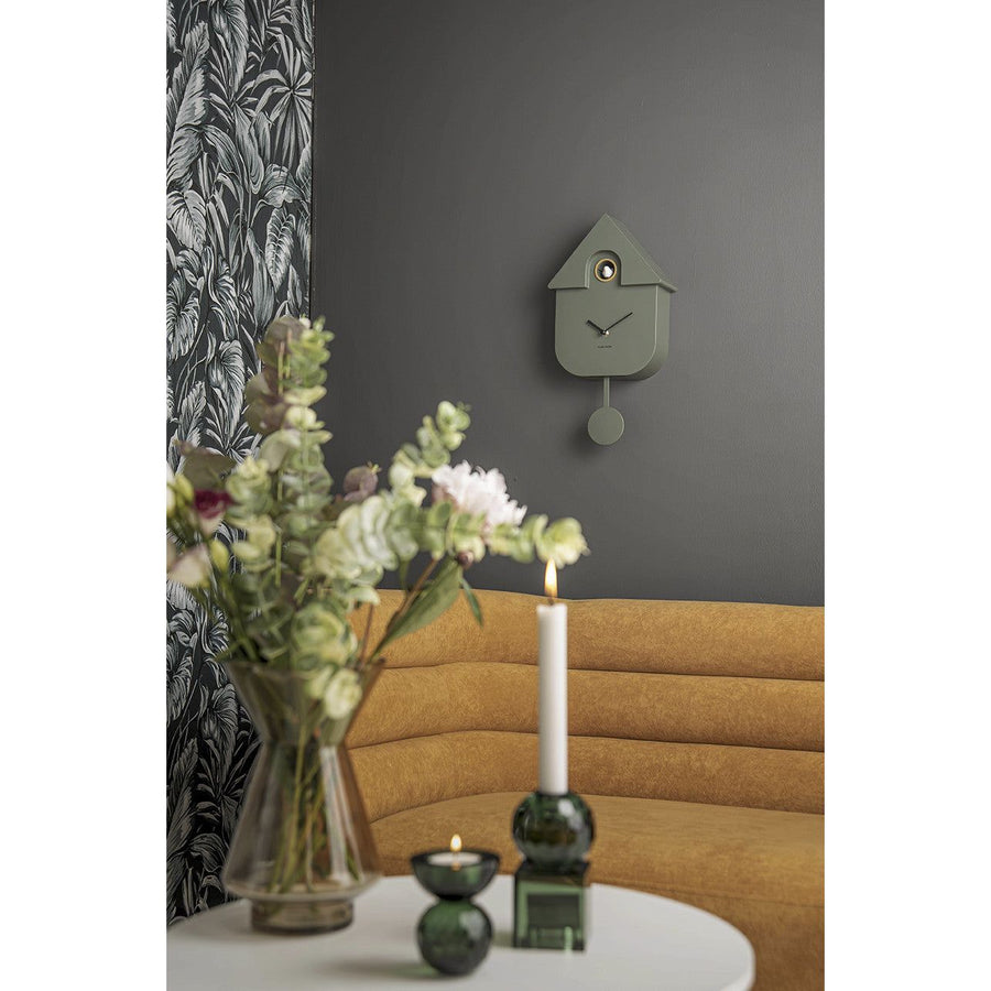 Karlsson Modern Cuckoo Jungle Green Wall Clock