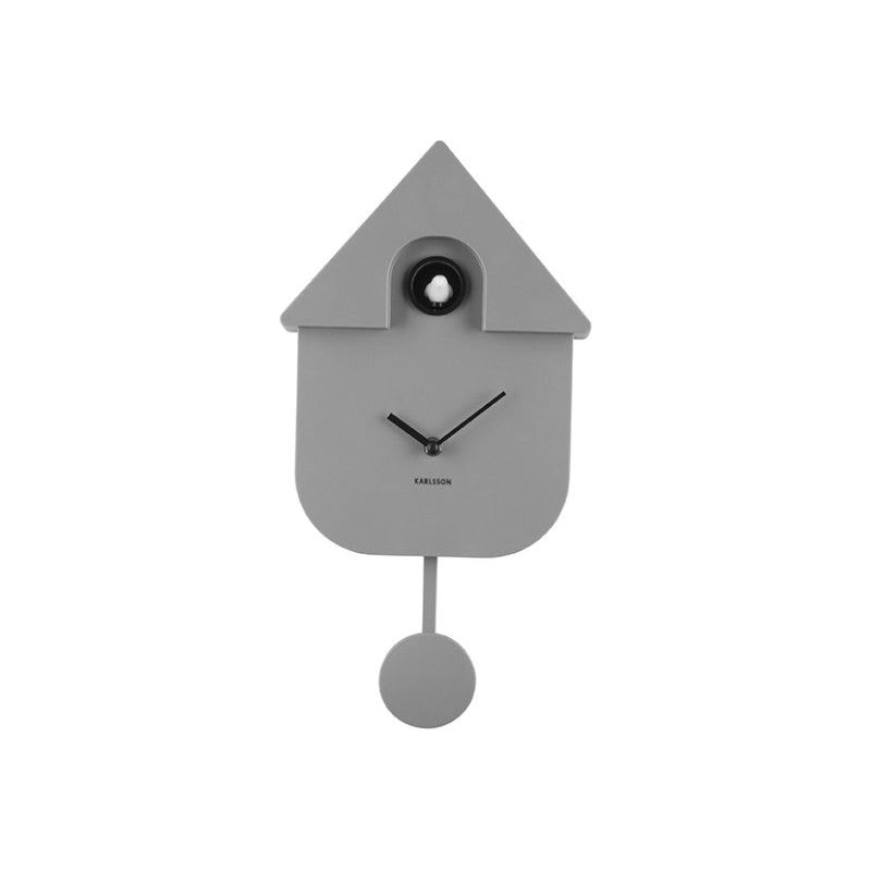 Karlsson Modern Cuckoo Mouse Grey Wall Clock