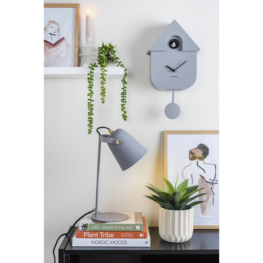 Karlsson Modern Cuckoo Mouse Grey Wall Clock