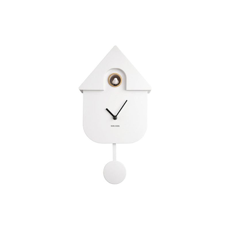 Karlsson Modern Cuckoo White Wall Clock