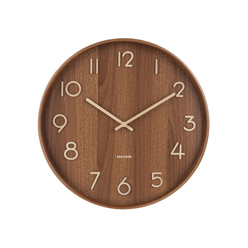 Karlsson Pure Large Dark Basswood Clock
