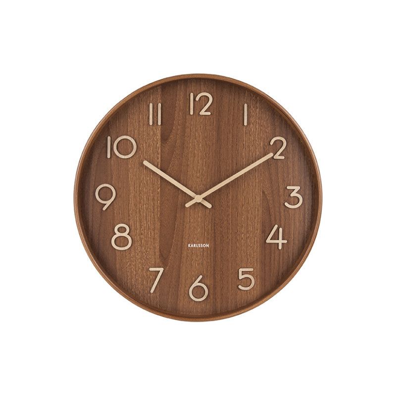 Karlsson Pure Dark Basewood Medium Clock