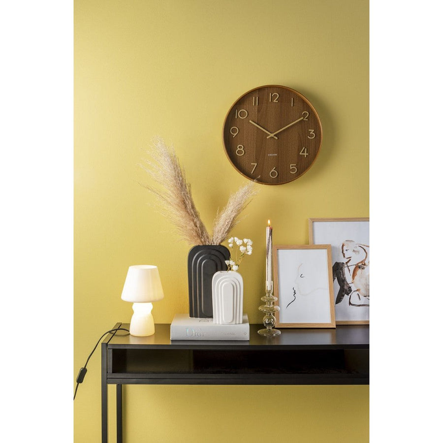 Karlsson Pure Dark Basewood Medium Clock