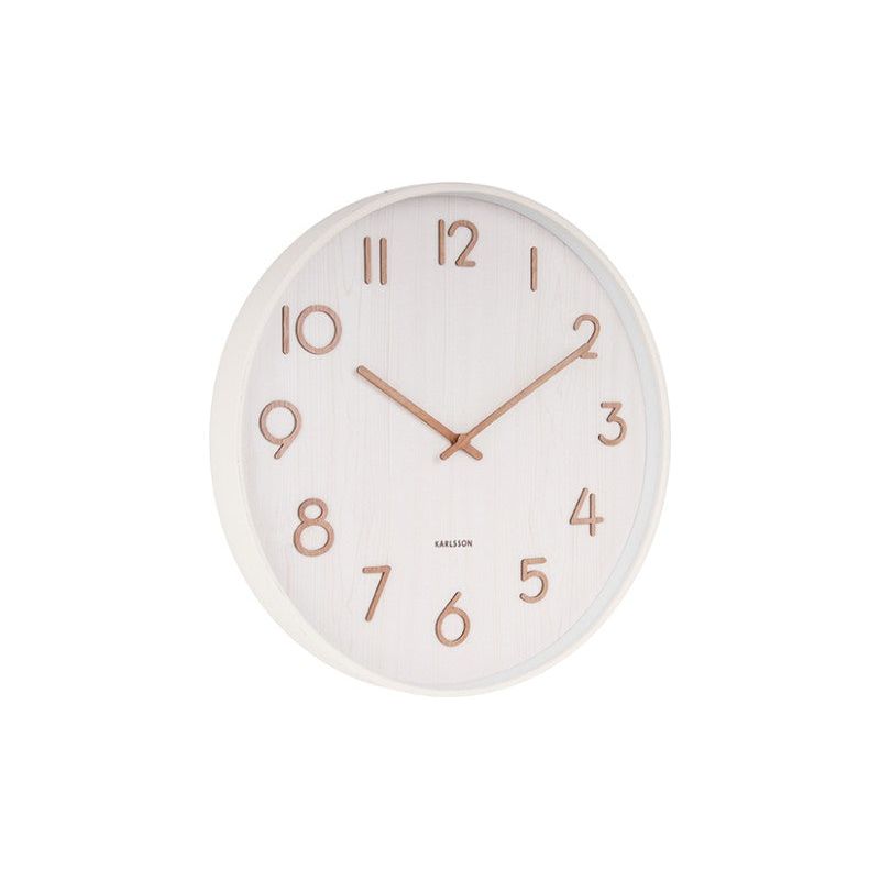 Karlsson Pure White Basewood Medium Clock