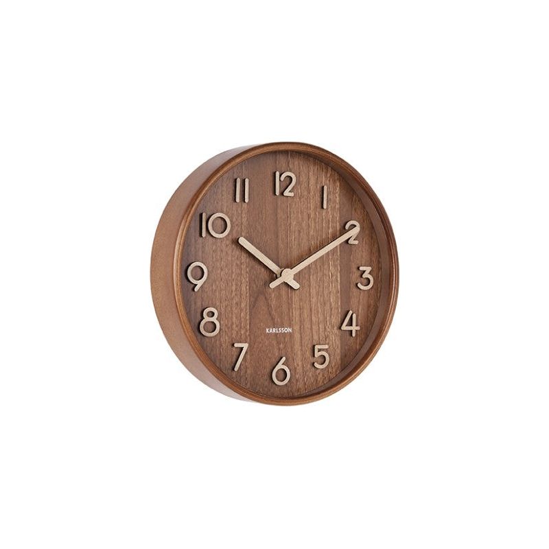 Karlsson Pure Basswood Dark Small Clock