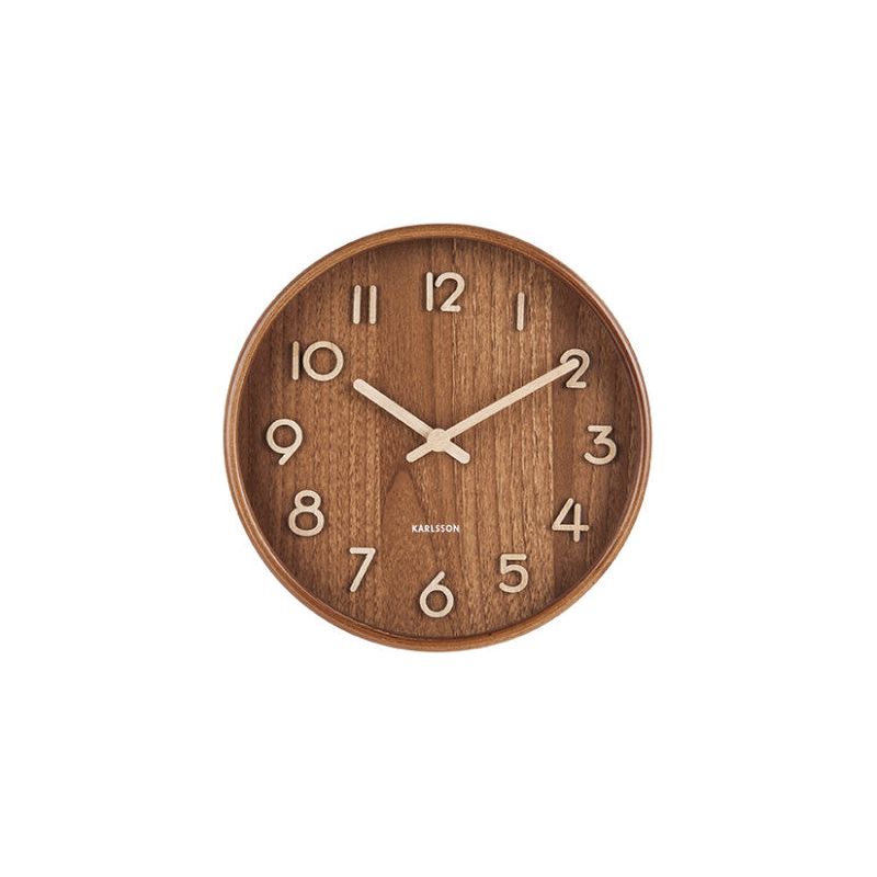 Karlsson Pure Basswood Dark Small Clock