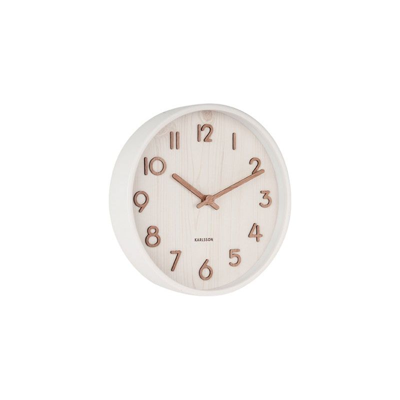 Karlsson Pure Basswood White Small Clock