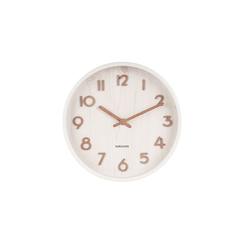 Karlsson Pure Basswood White Small Clock