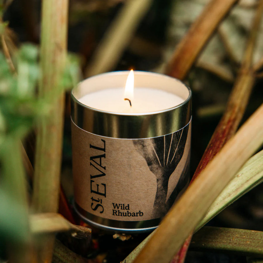 St. Eval Wild Rhubarb Tin Candle