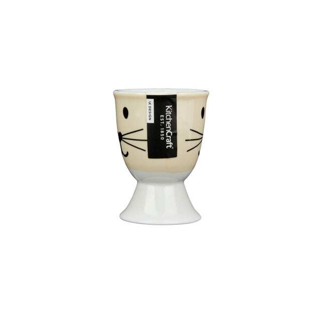 KitchenCraft Porcelain "Cat Face" Egg Cup