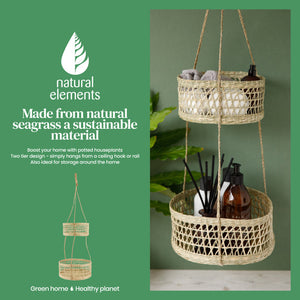 KitchenCraft Natural Elements 2 Tier Plant Hanger