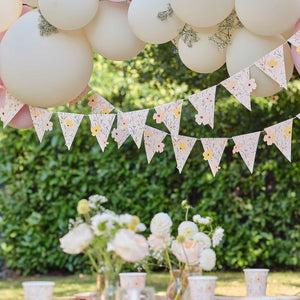 Ginger Ray Pink Floral Flags Bunting