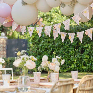 Ginger Ray Pink Floral Flags Bunting