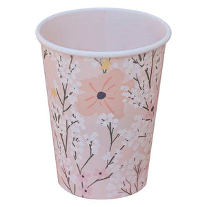 Ginger Ray Pink Floral Paper Cups