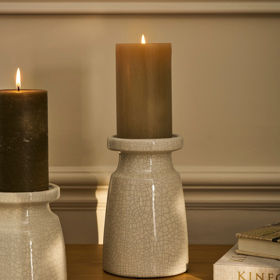 Garden Trading Ravello White Medium Candle Holder