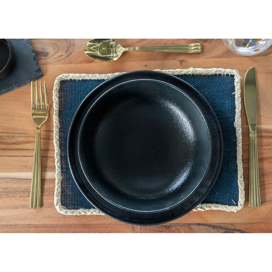 Creative Navy Rectangular Jute Placemats